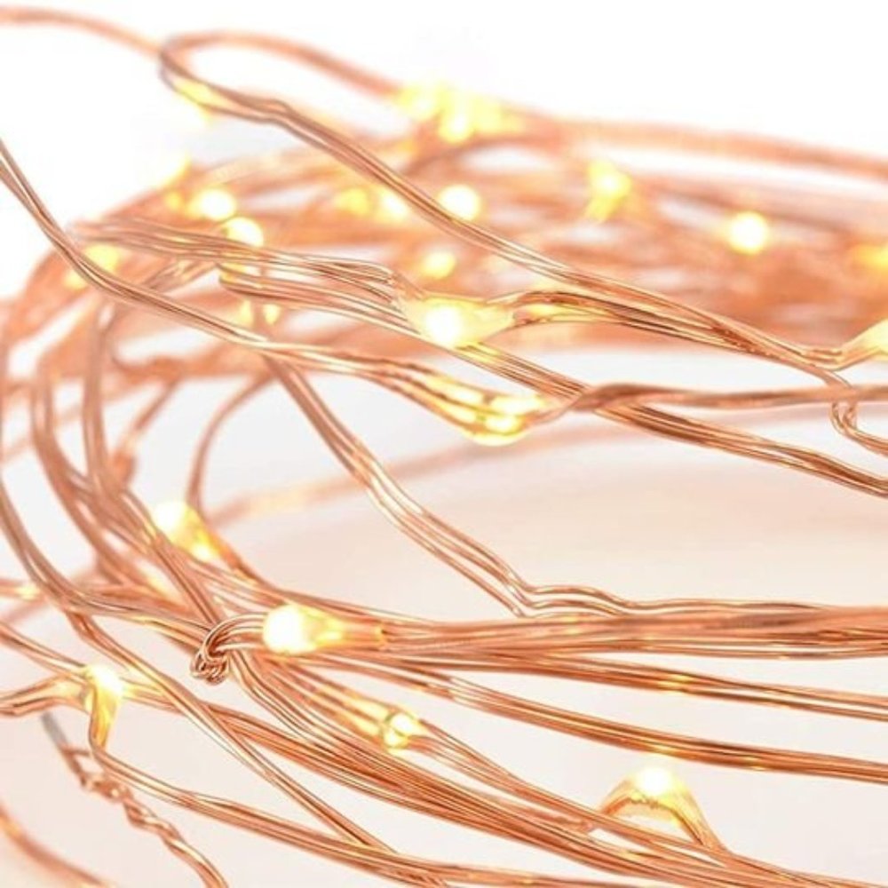 Product Works Tiny Lites Battery Operated Copper Wire LED Light String, 20-Feet